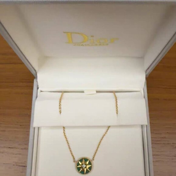 Dior Turquoise Diamond Compass Necklace - Picture 4 of 5